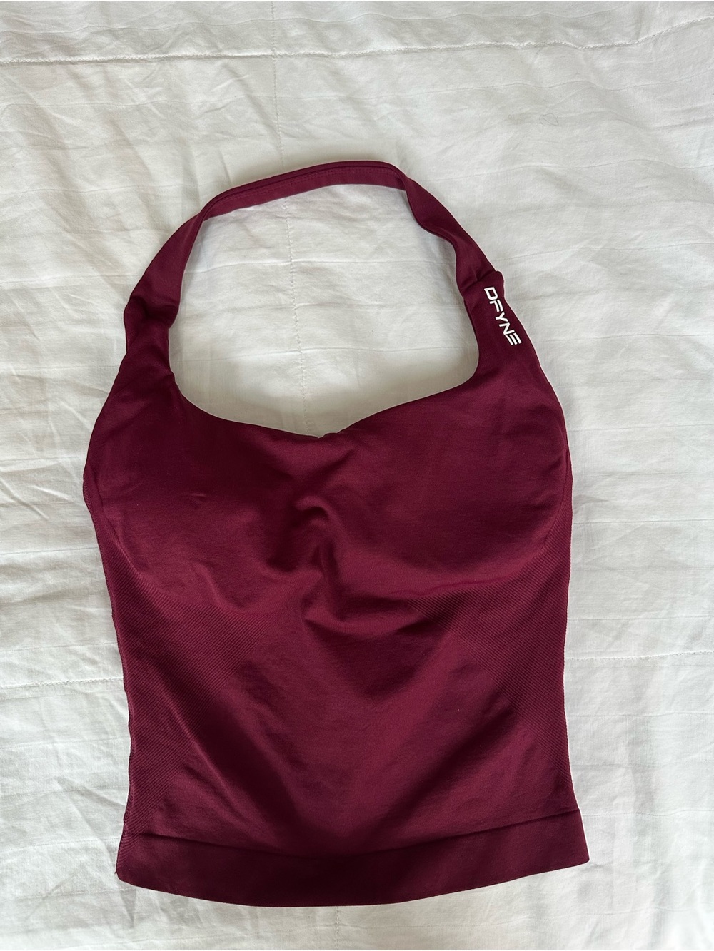 Dfyne Burgundy Halter Tank Top